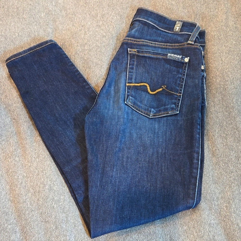 7 For All Mankind Dark Blue Jeans